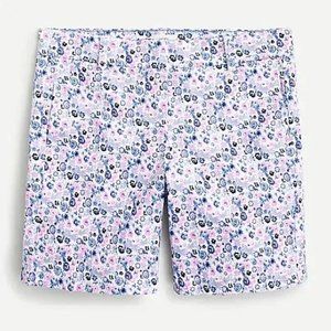 J. Crew Floral Print Stretch 7" Chino Shorts Size 10 NWT